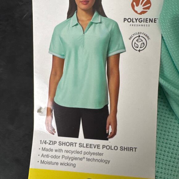 Mondetta Women's 1/4 Zip Polo Shirt Moisture Wicking Fabric Lightweight SZ S NWT - Picture 8 of 8